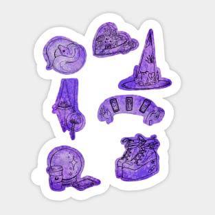 City Witch Autumn Sticker